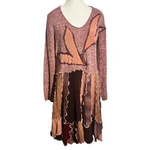 Women's Patchwork Midi Dress